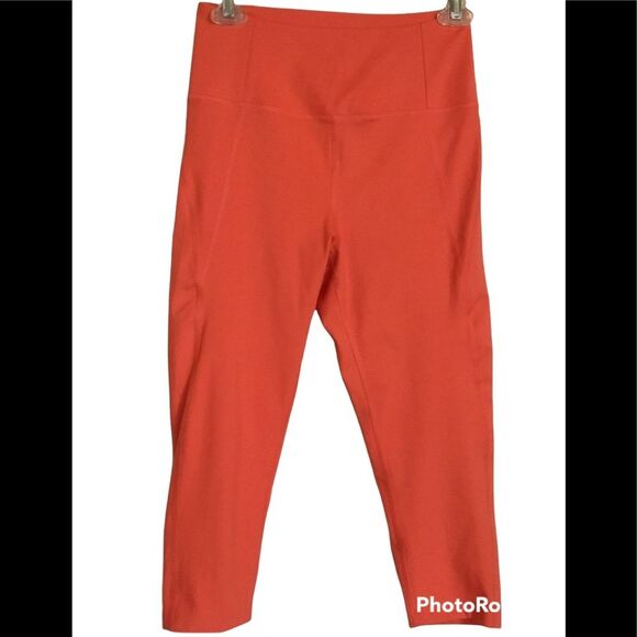 Girlfriend Collective tart orange crop leggings - Picture 5 of 8